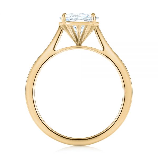 14k Yellow Gold 14k Yellow Gold Solitaire Diamond Engagement Ring - Front View -  104209