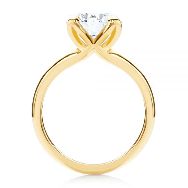 14k Yellow Gold 14k Yellow Gold Solitaire Diamond Engagement Ring - Front View - 107132