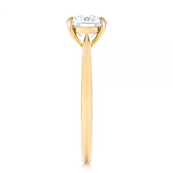 18k Yellow Gold 18k Yellow Gold Solitaire Diamond Engagement Ring - Side View - 103297