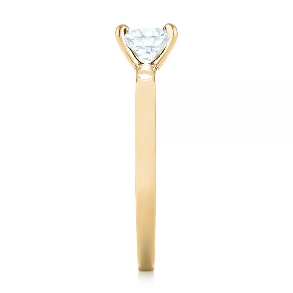 14k Yellow Gold 14k Yellow Gold Solitaire Diamond Engagement Ring - Side View -  103421