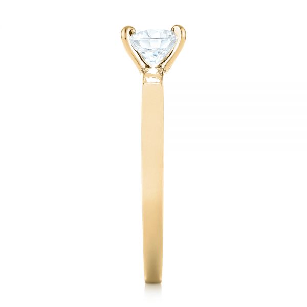 14k Yellow Gold 14k Yellow Gold Solitaire Diamond Engagement Ring - Side View - 103421