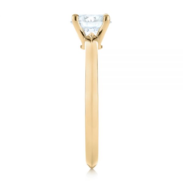 18k Yellow Gold 18k Yellow Gold Solitaire Diamond Engagement Ring - Side View -  103987