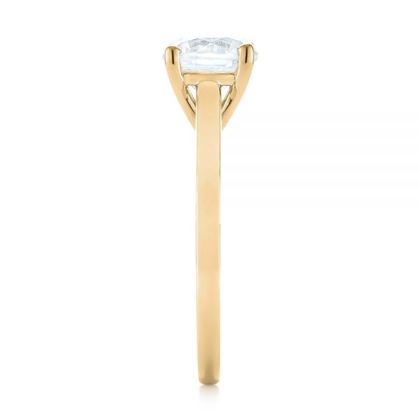 18k Yellow Gold 18k Yellow Gold Solitaire Diamond Engagement Ring - Side View - 104087
