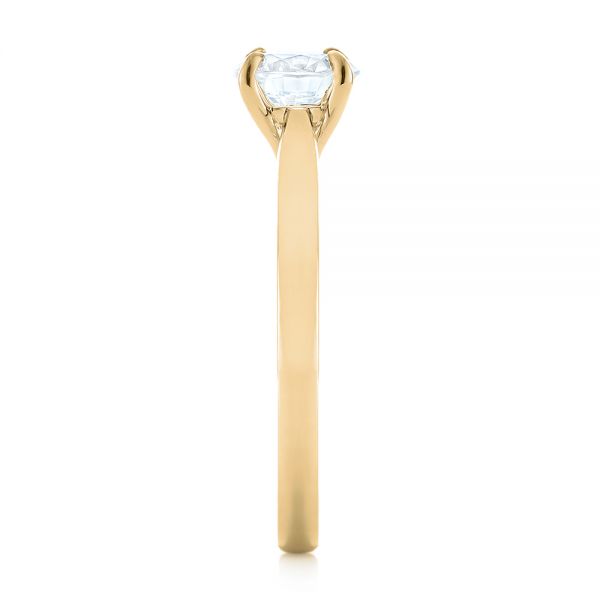 18k Yellow Gold 18k Yellow Gold Solitaire Diamond Engagement Ring - Side View - 104090