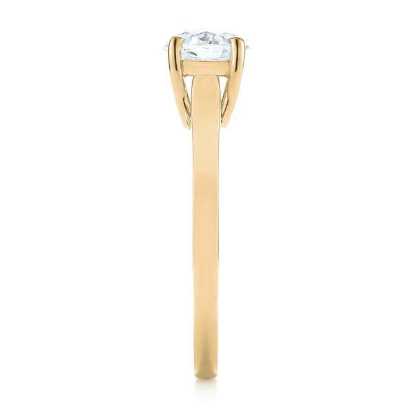 18k Yellow Gold 18k Yellow Gold Solitaire Diamond Engagement Ring - Side View -  104116