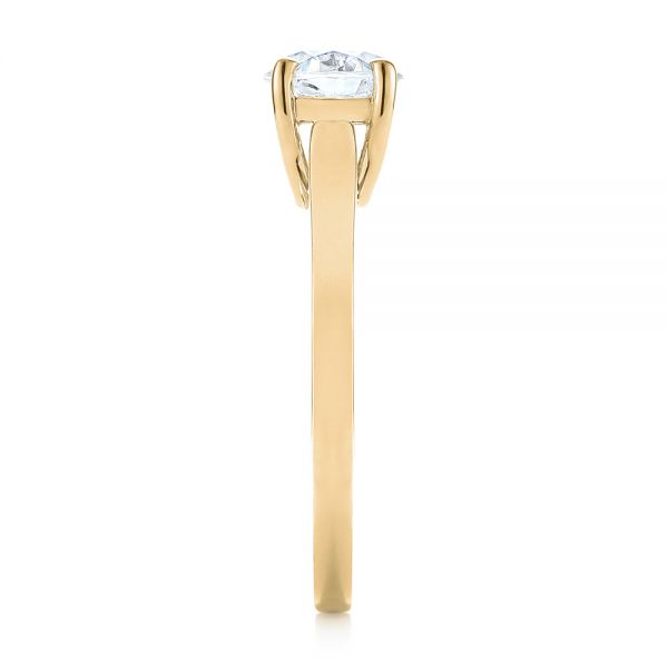 18k Yellow Gold 18k Yellow Gold Solitaire Diamond Engagement Ring - Side View - 104116