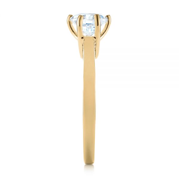 14k Yellow Gold 14k Yellow Gold Solitaire Diamond Engagement Ring - Side View -  104120