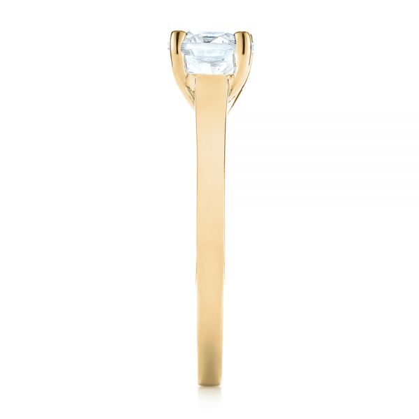 14k Yellow Gold 14k Yellow Gold Solitaire Diamond Engagement Ring - Side View -  104174
