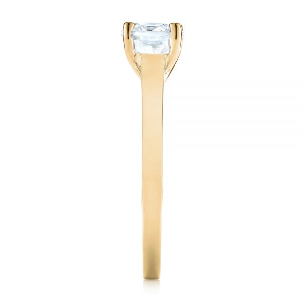 14k Yellow Gold 14k Yellow Gold Solitaire Diamond Engagement Ring - Side View - 104174