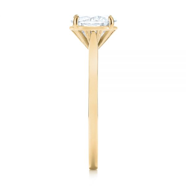 14k Yellow Gold 14k Yellow Gold Solitaire Diamond Engagement Ring - Side View - 104209
