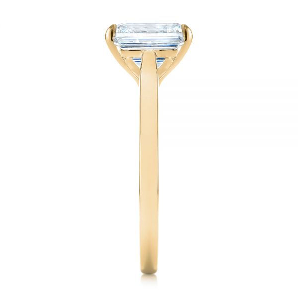 18k Yellow Gold 18k Yellow Gold Solitaire Diamond Engagement Ring - Side View - 104210