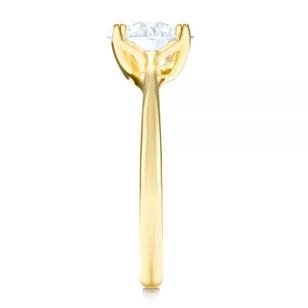 14k Yellow Gold 14k Yellow Gold Solitaire Diamond Engagement Ring - Side View - 107133