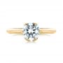 18k Yellow Gold 18k Yellow Gold Solitaire Diamond Engagement Ring - Top View -  103296 - Thumbnail
