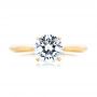 18k Yellow Gold 18k Yellow Gold Solitaire Diamond Engagement Ring - Top View -  103297 - Thumbnail