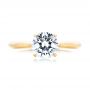 18k Yellow Gold 18k Yellow Gold Solitaire Diamond Engagement Ring - Top View -  103297 - Thumbnail