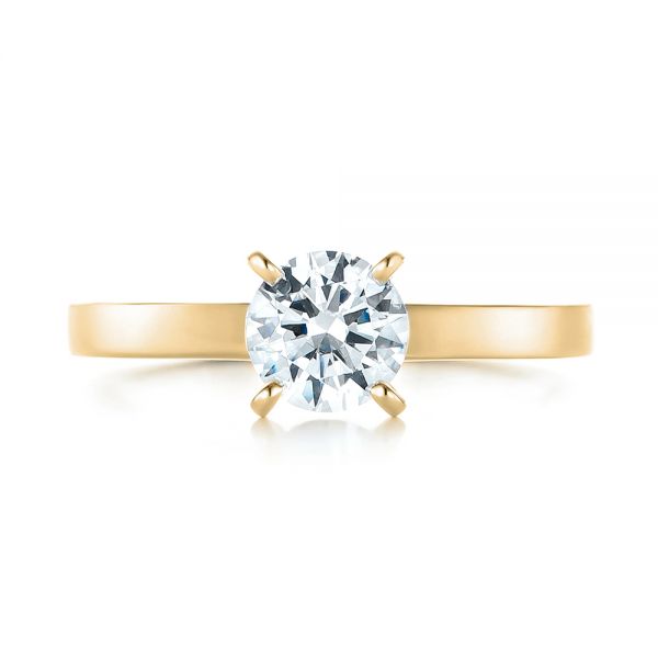 14k Yellow Gold 14k Yellow Gold Solitaire Diamond Engagement Ring - Top View -  103421