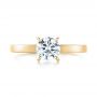 14k Yellow Gold 14k Yellow Gold Solitaire Diamond Engagement Ring - Top View -  103421 - Thumbnail