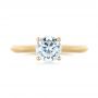 18k Yellow Gold 18k Yellow Gold Solitaire Diamond Engagement Ring - Top View -  103987 - Thumbnail