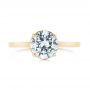 14k Yellow Gold 14k Yellow Gold Solitaire Diamond Engagement Ring - Top View -  104008 - Thumbnail