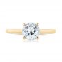 14k Yellow Gold 14k Yellow Gold Solitaire Diamond Engagement Ring - Top View -  104087 - Thumbnail