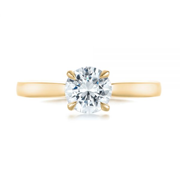 14k Yellow Gold 14k Yellow Gold Solitaire Diamond Engagement Ring - Top View -  104090