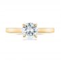 14k Yellow Gold 14k Yellow Gold Solitaire Diamond Engagement Ring - Top View -  104090 - Thumbnail