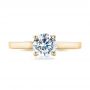 18k Yellow Gold 18k Yellow Gold Solitaire Diamond Engagement Ring - Top View -  104116 - Thumbnail