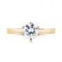 18k Yellow Gold 18k Yellow Gold Solitaire Diamond Engagement Ring - Top View -  104120 - Thumbnail