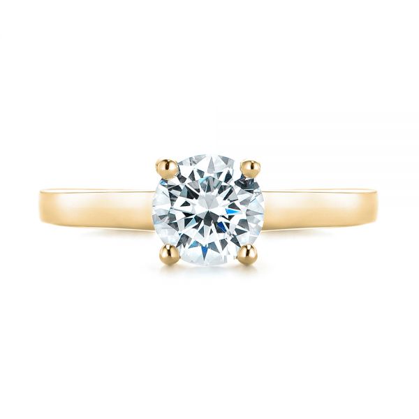 14k Yellow Gold 14k Yellow Gold Solitaire Diamond Engagement Ring - Top View -  104174