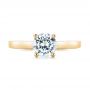14k Yellow Gold 14k Yellow Gold Solitaire Diamond Engagement Ring - Top View -  104174 - Thumbnail