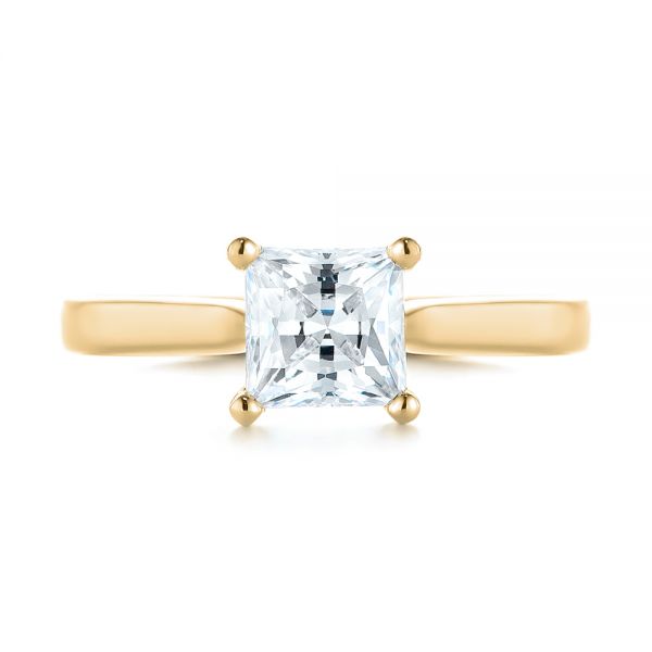 14k Yellow Gold 14k Yellow Gold Solitaire Diamond Engagement Ring - Top View -  104180