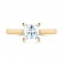 14k Yellow Gold 14k Yellow Gold Solitaire Diamond Engagement Ring - Top View -  104180 - Thumbnail