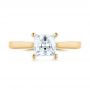 14k Yellow Gold 14k Yellow Gold Solitaire Diamond Engagement Ring - Top View -  104180 - Thumbnail
