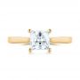 18k Yellow Gold 18k Yellow Gold Solitaire Diamond Engagement Ring - Top View -  104180 - Thumbnail