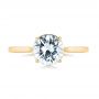 18k Yellow Gold 18k Yellow Gold Solitaire Diamond Engagement Ring - Top View -  104209 - Thumbnail
