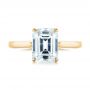 14k Yellow Gold 14k Yellow Gold Solitaire Diamond Engagement Ring - Top View -  104210 - Thumbnail