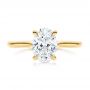 18k Yellow Gold 18k Yellow Gold Solitaire Diamond Engagement Ring - Top View -  106437 - Thumbnail