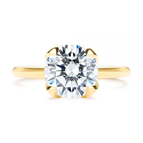 14k Yellow Gold 14k Yellow Gold Solitaire Diamond Engagement Ring - Top View -  107132