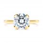 14k Yellow Gold 14k Yellow Gold Solitaire Diamond Engagement Ring - Top View -  107132 - Thumbnail