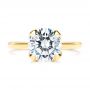 18k Yellow Gold 18k Yellow Gold Solitaire Diamond Engagement Ring - Top View -  107132 - Thumbnail