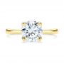 14k Yellow Gold 14k Yellow Gold Solitaire Diamond Engagement Ring - Top View -  107133 - Thumbnail