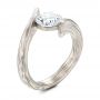 Solitaire Diamond Mokume Engagement Ring - Three-Quarter View -  106615 - Thumbnail