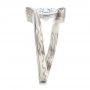 Solitaire Diamond Mokume Engagement Ring - Side View -  106615 - Thumbnail