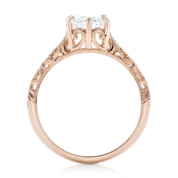 14k Rose Gold 14k Rose Gold Solitaire Diamond Engagement Ring - Front View -  102767