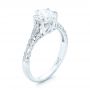 18k White Gold 18k White Gold Solitaire Diamond Engagement Ring - Three-Quarter View -  102767 - Thumbnail