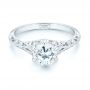 14k White Gold 14k White Gold Solitaire Diamond Engagement Ring - Flat View -  102767 - Thumbnail