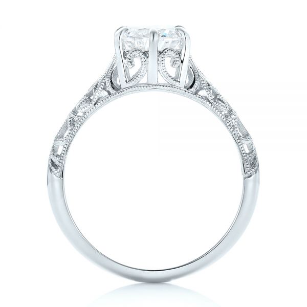 18k White Gold 18k White Gold Solitaire Diamond Engagement Ring - Front View - 102767