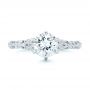 14k White Gold 14k White Gold Solitaire Diamond Engagement Ring - Top View -  102767 - Thumbnail