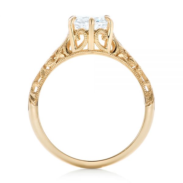 18k Yellow Gold 18k Yellow Gold Solitaire Diamond Engagement Ring - Front View -  102767