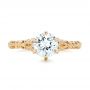 14k Yellow Gold Solitaire Diamond Engagement Ring - Top View -  102767 - Thumbnail